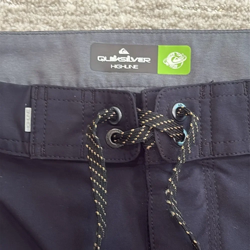 Quiksilver Highline Surfsilk Board Shorts Mens Size 28 Black Camo Side Panels